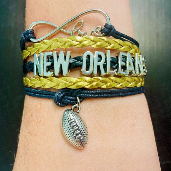 NOLA BABY!!    Gorgeous saints infinity bracelet! 1-$12 or 2-$20 - Picture 2 of 3